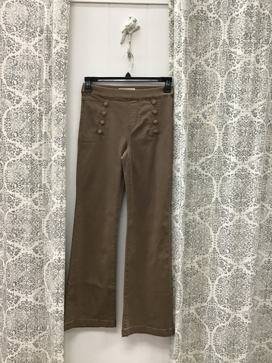 Flare pull On Pants With Sailor Buttons on Front Welts
