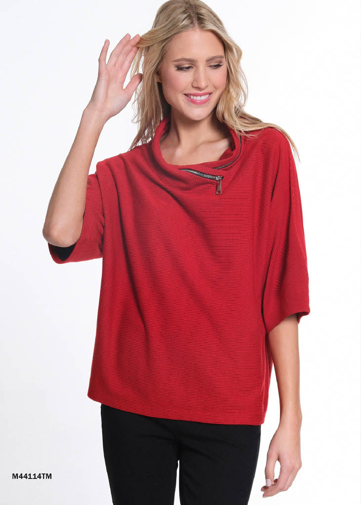 3/4 Sleeve Mock Neck Sweater