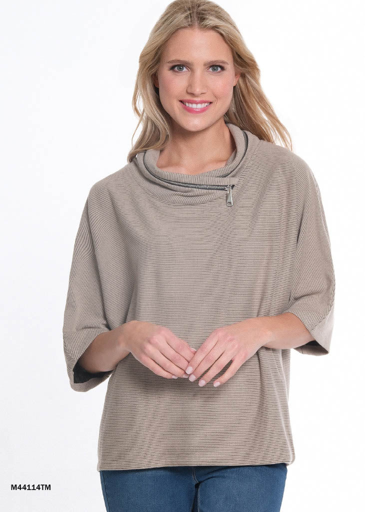 3/4 Sleeve Mock Neck Sweater