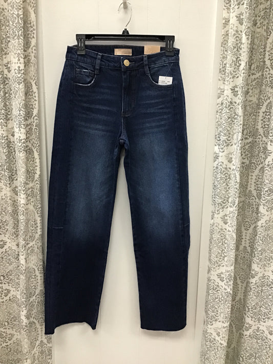 Meg High Rise Wide Leg Side Panel Raw Hem
