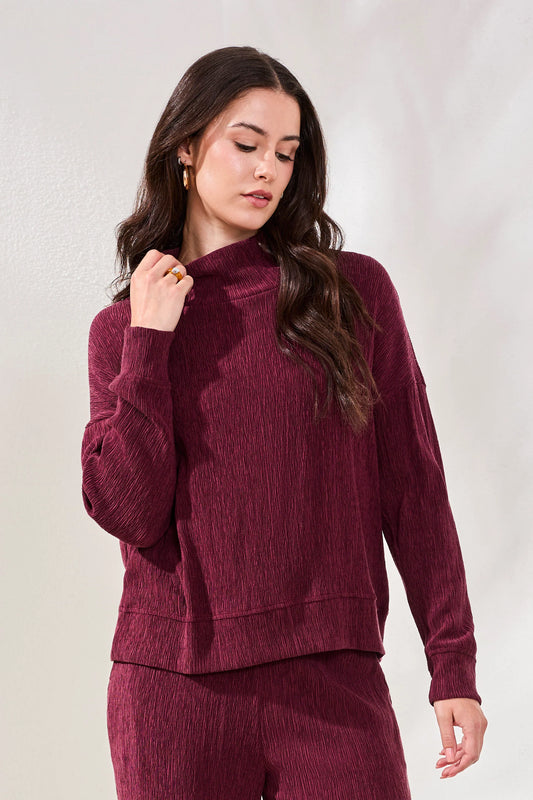 Mock Top & Barrel Pant Set