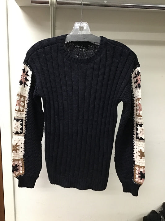 Charlie B Crochet Sleeve Sweater