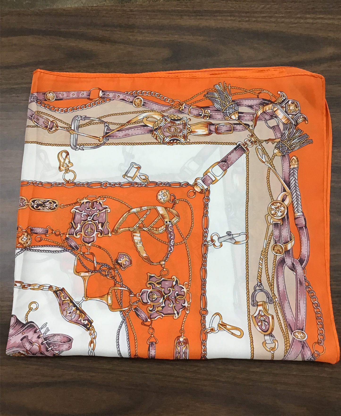Orange Silk Scarf