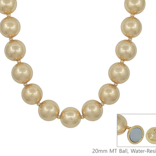 Worn Beaded Magnetic Closure Necklace