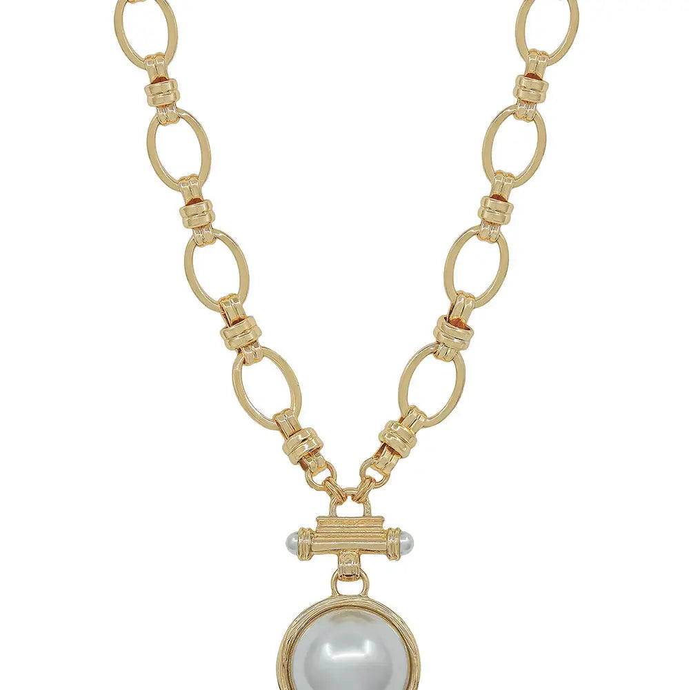 Large Pearl Toggle Jewelry Set