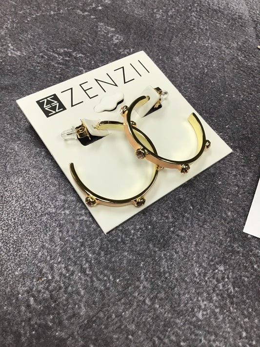 Zenzii Colored Enamel Hoop Earring