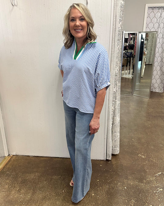 Striped Dolman Top