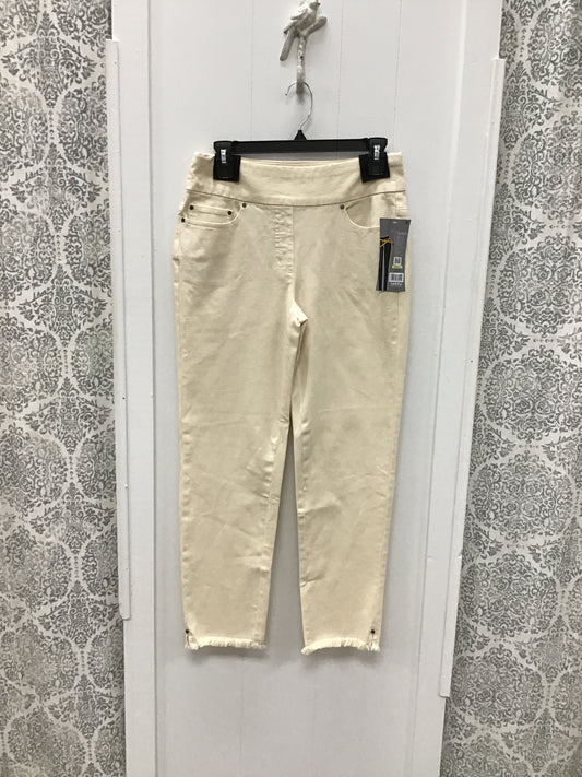 Pull On Fringe Hem Ankle Pant