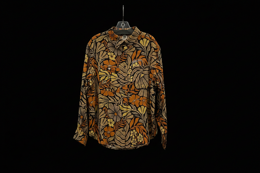 Mod Flower Print Camp Shirt