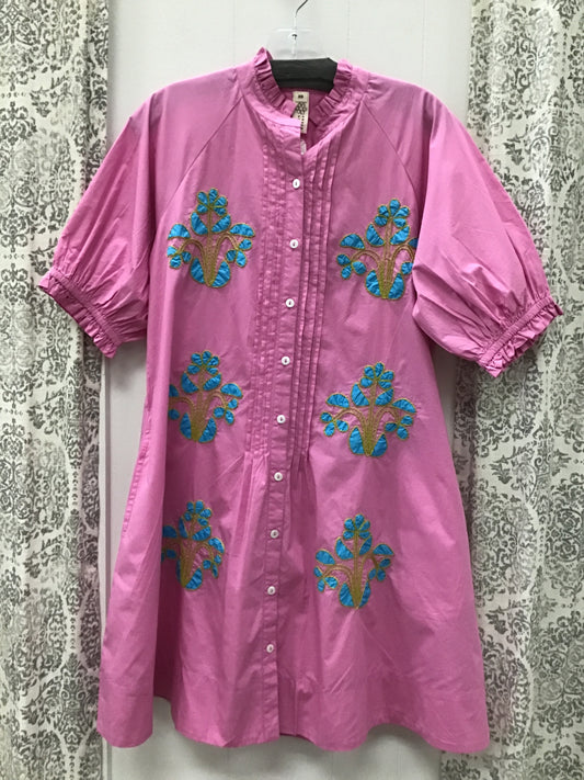 Blocked Embroidery Dress