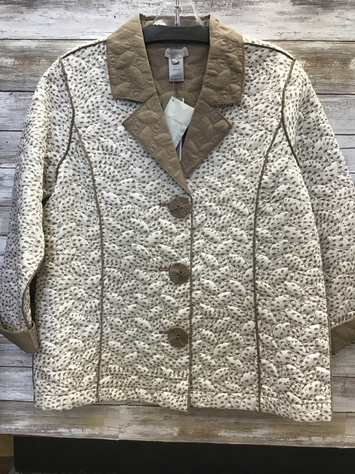 Lapel Collar Reversible Quilted Jacket