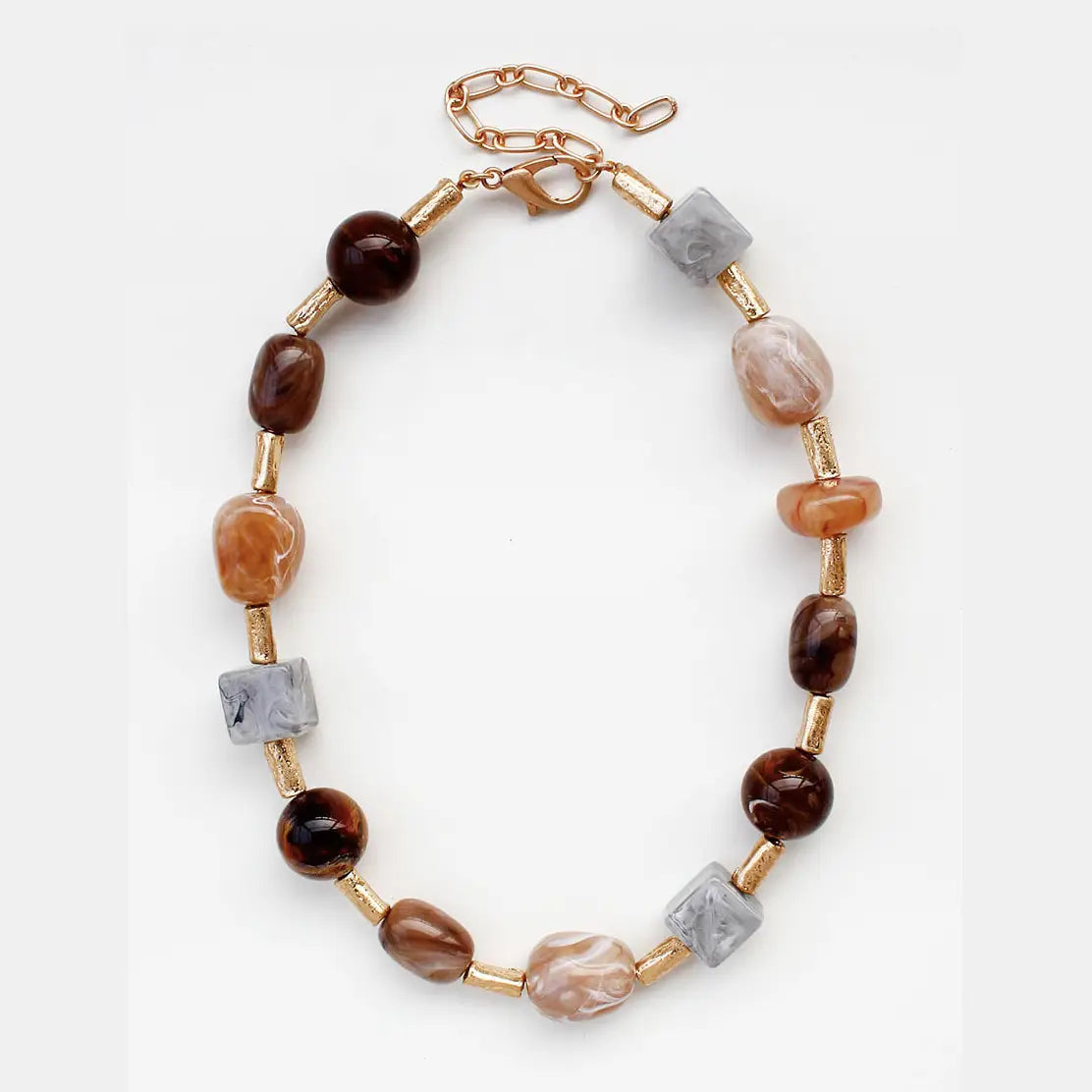 Beaded Natural Stone Necklace