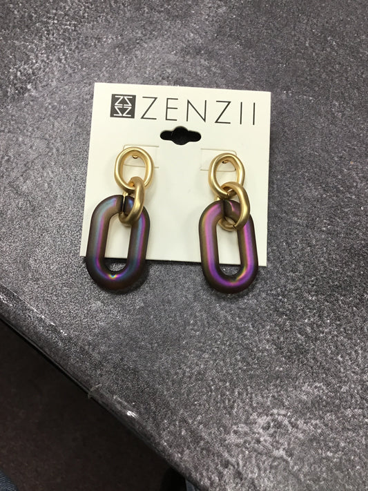 Zenzii Oval Link Drop Earring