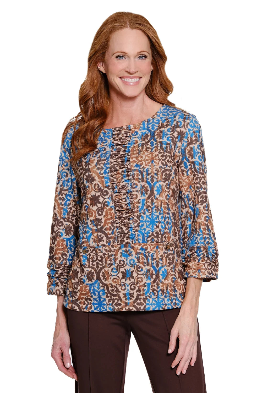 Tile Print Knit Top