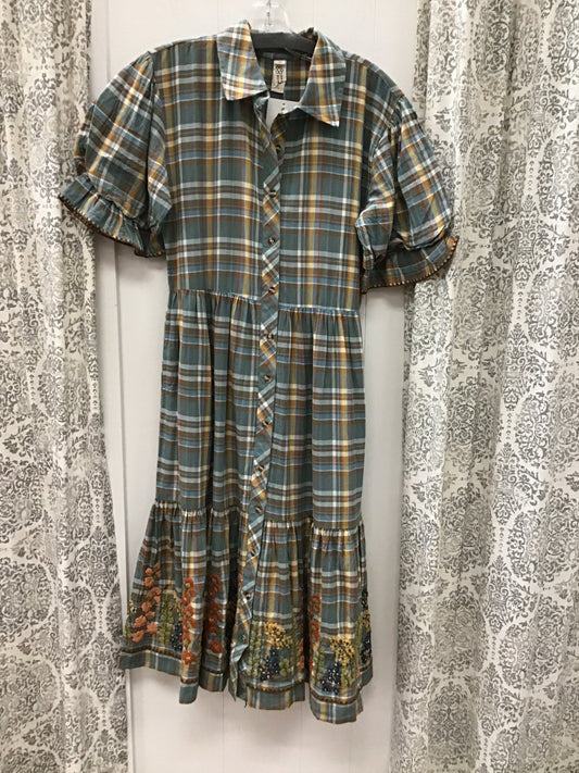 Embroidery Flounce Dress