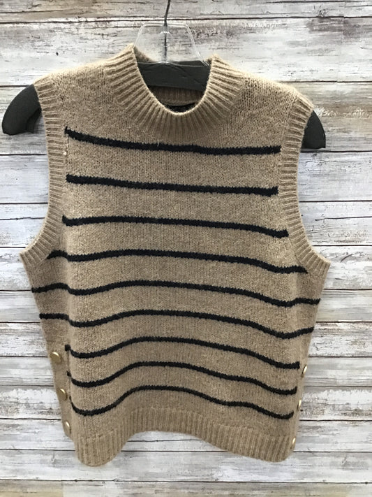 Sleeveless V-Neck Striped Sweater Vest