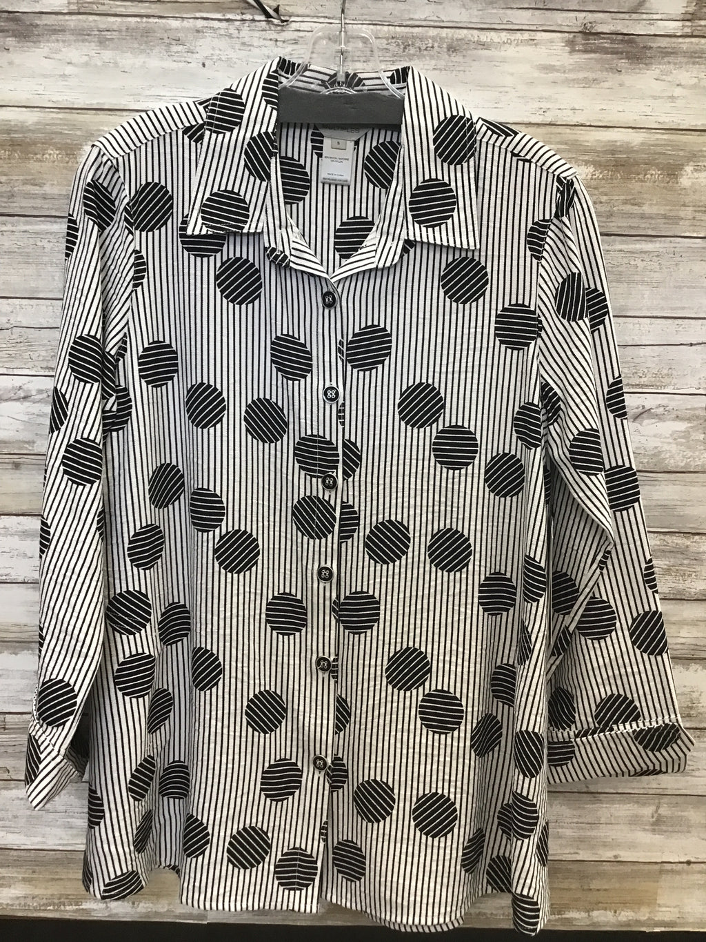 3/4 Sleeve Turn Up Cuff Shirt