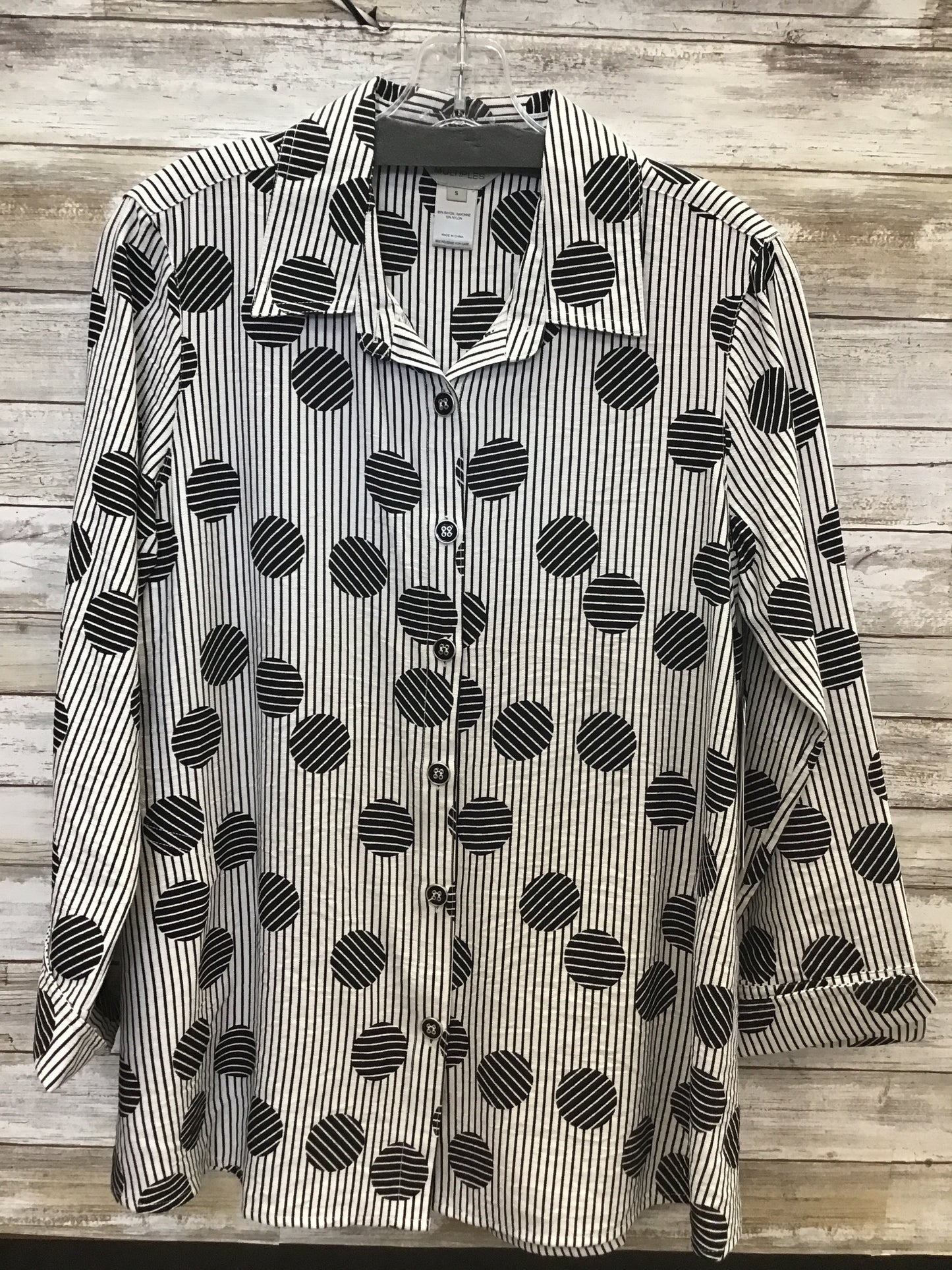 3/4 Sleeve Turn Up Cuff Shirt