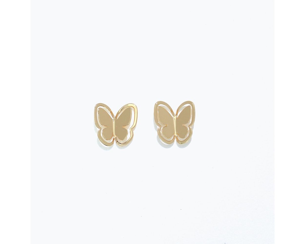 Gold Cutout Butterflies Earrings
