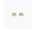 Gold Heart With Twist Earrings
