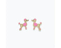 Pink & Gold Poodle Earrings