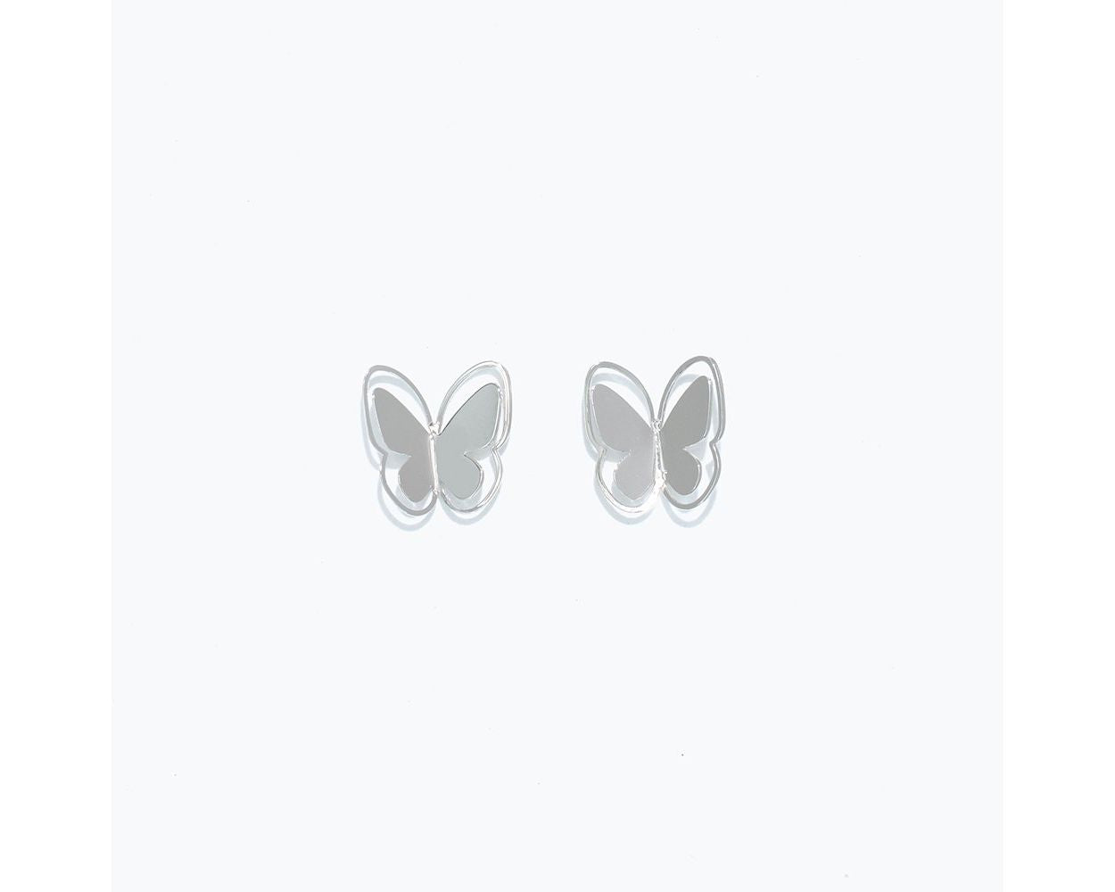Cutout Silver Butterflies