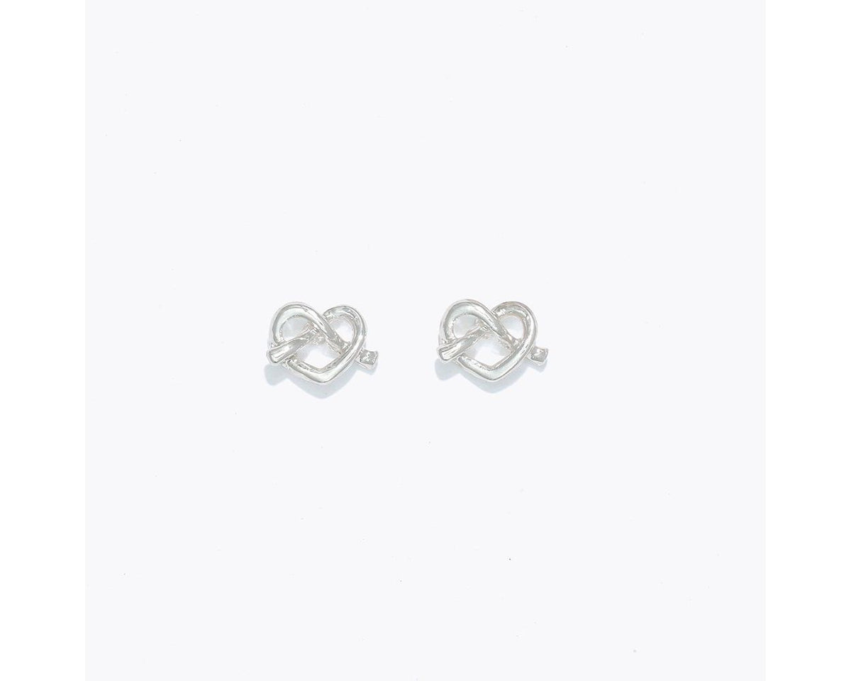 Silver Heart With Twist
