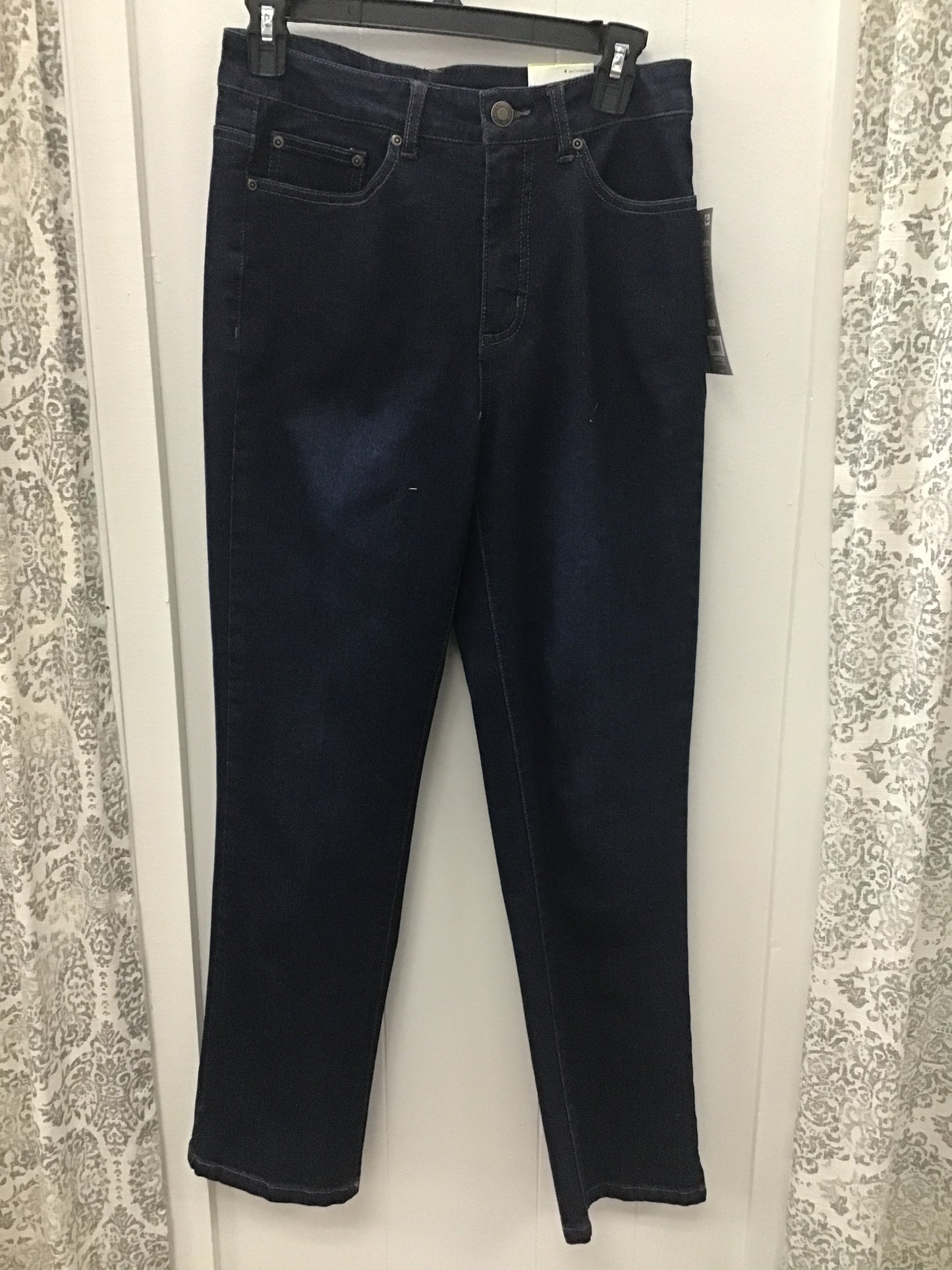Zip And Button Front Hem Vent Crop Woven Pant
