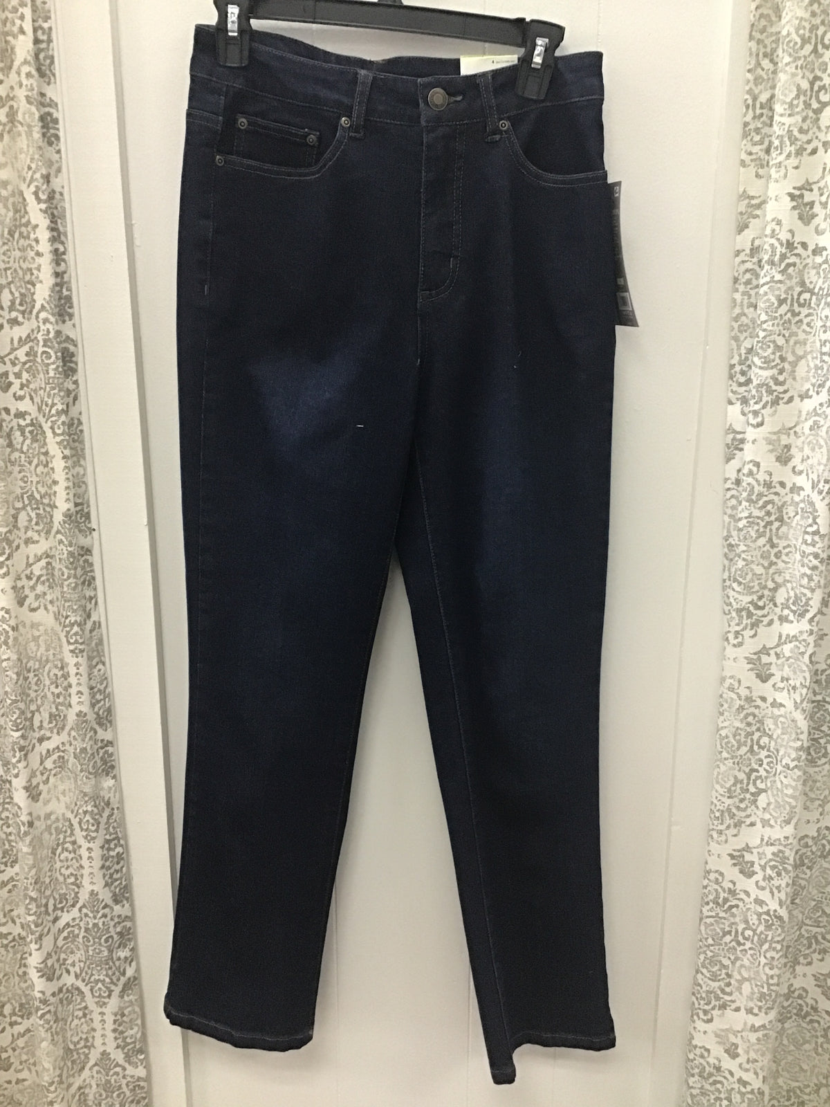 Zip And Button Front Hem Vent Crop Woven Pant