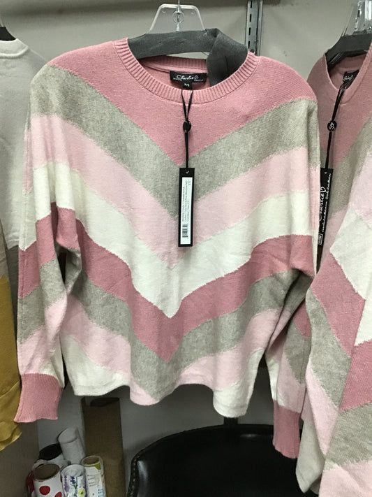 Charlie B Striped Crew-Neck Sweater