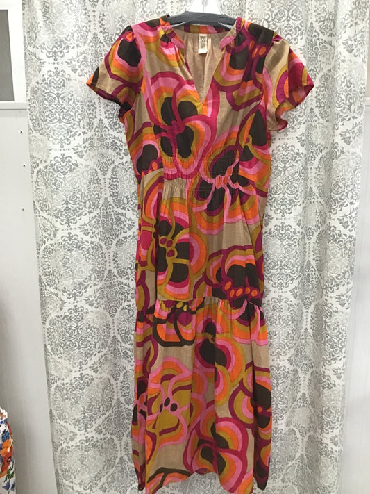 Bold Floral Midi Dress