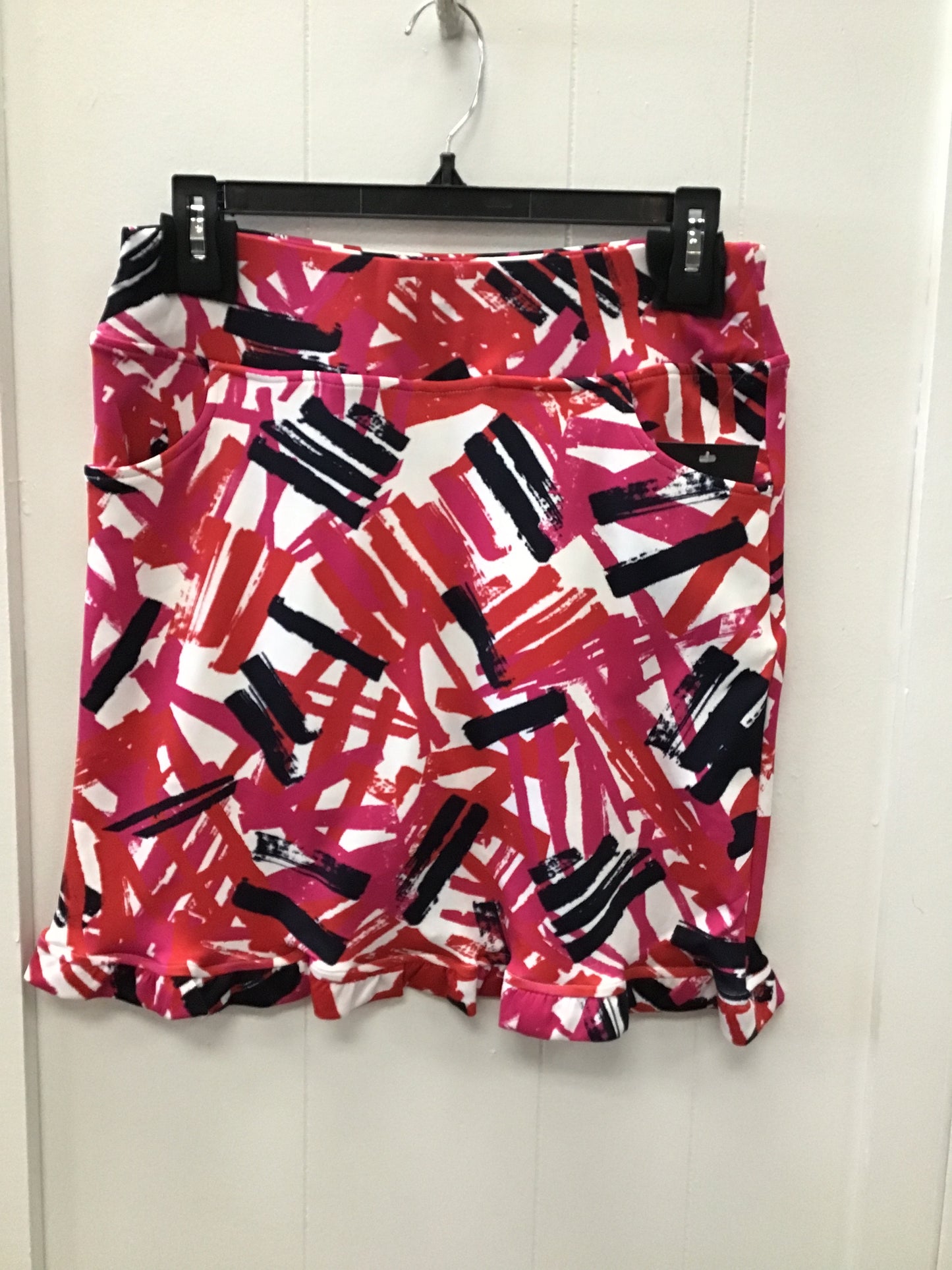 Elastic Waist Ruffle Hem Skort
