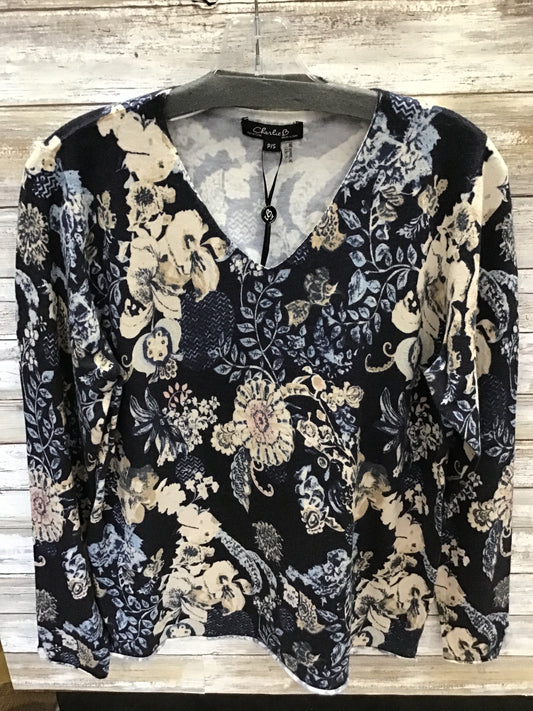 Printed V-Neck Sweater