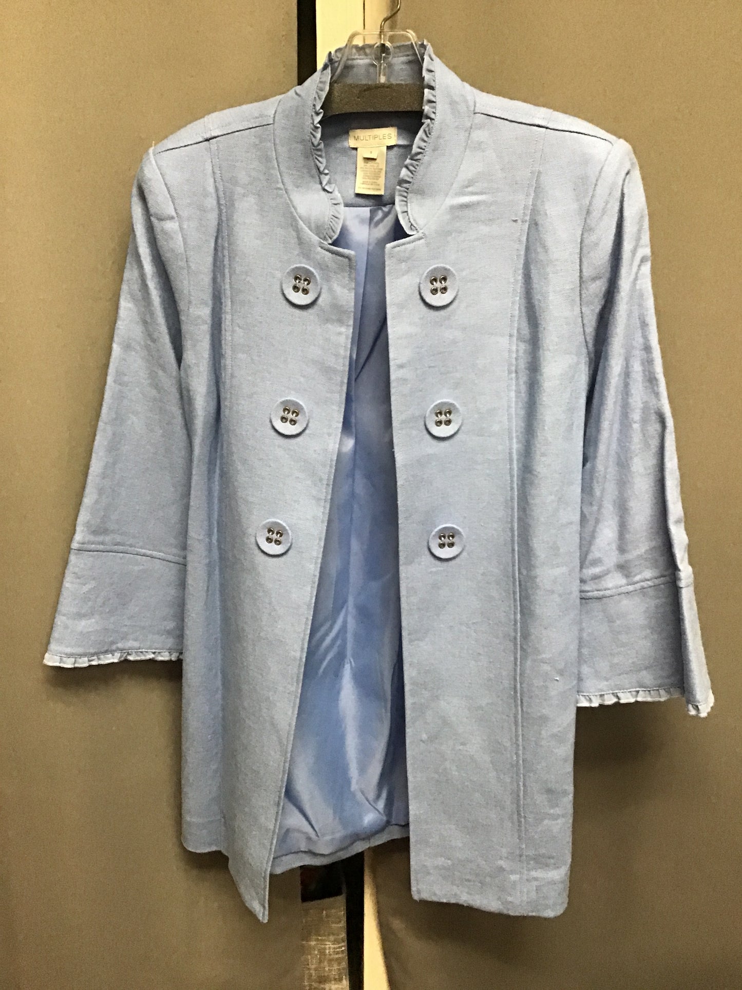 Multiples 3/4 Sleeve Double Button Lined Jacket