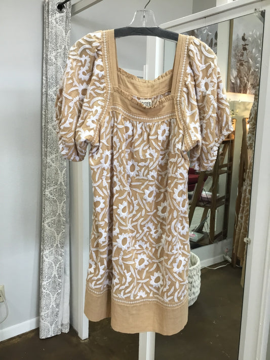 Sister Mary Beige & White Floral Dress