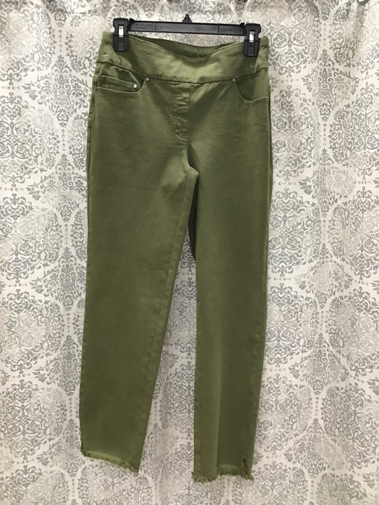 Pull On Fringe Hem Ankle Pant