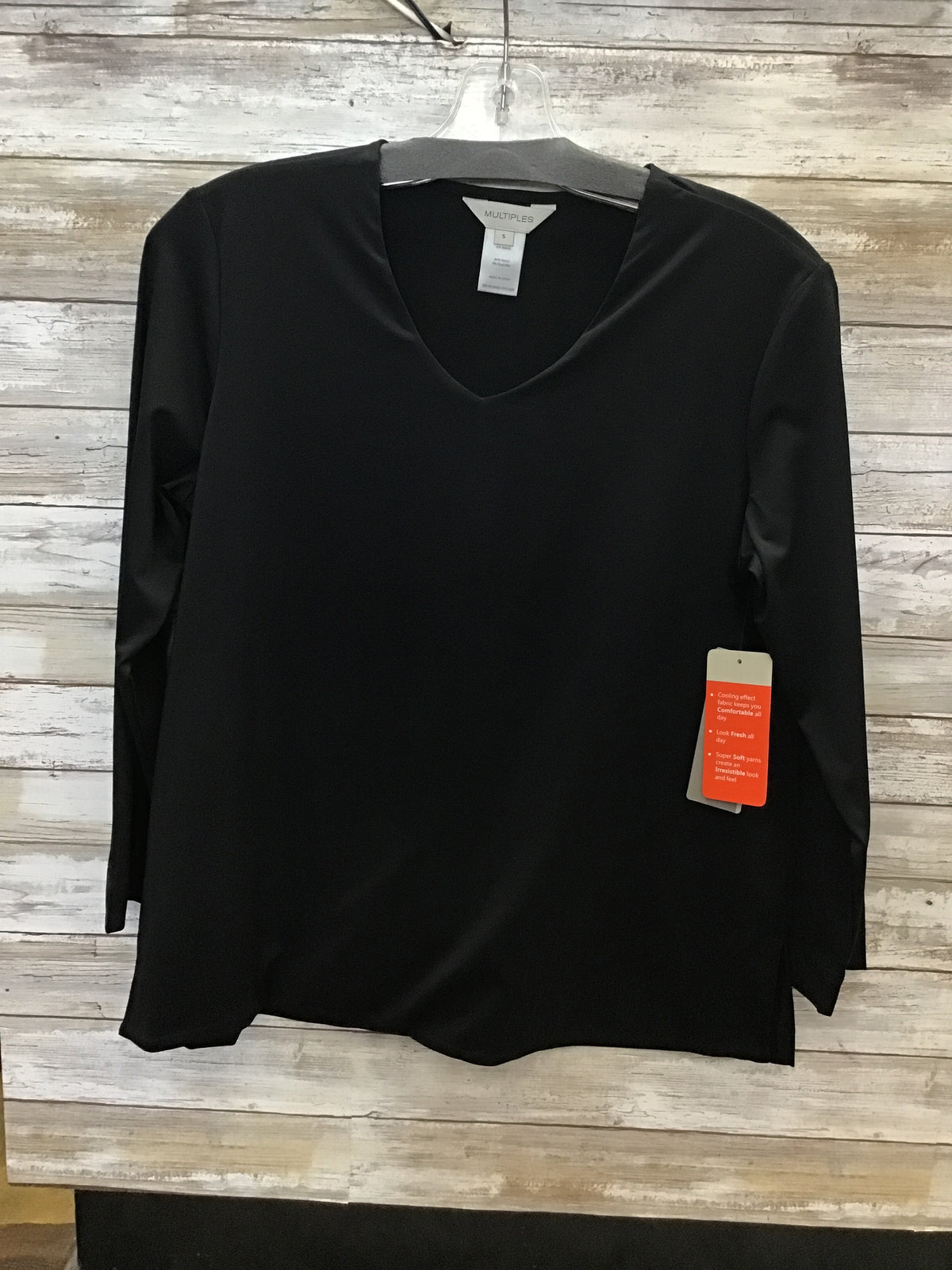 3/4 Sleeve V Neck Top