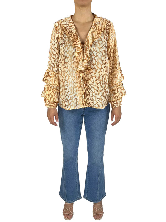 Ruffle Print Top