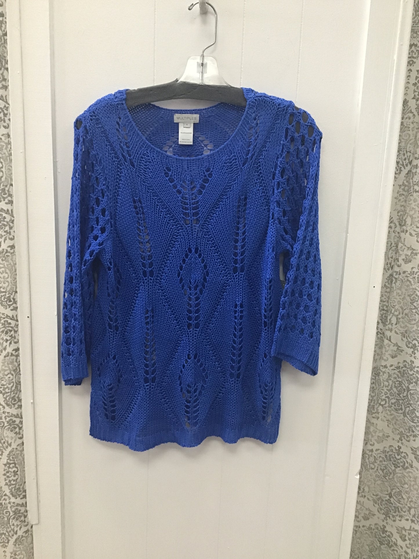 3/4 Sleeve Wide Neck Sweater Top