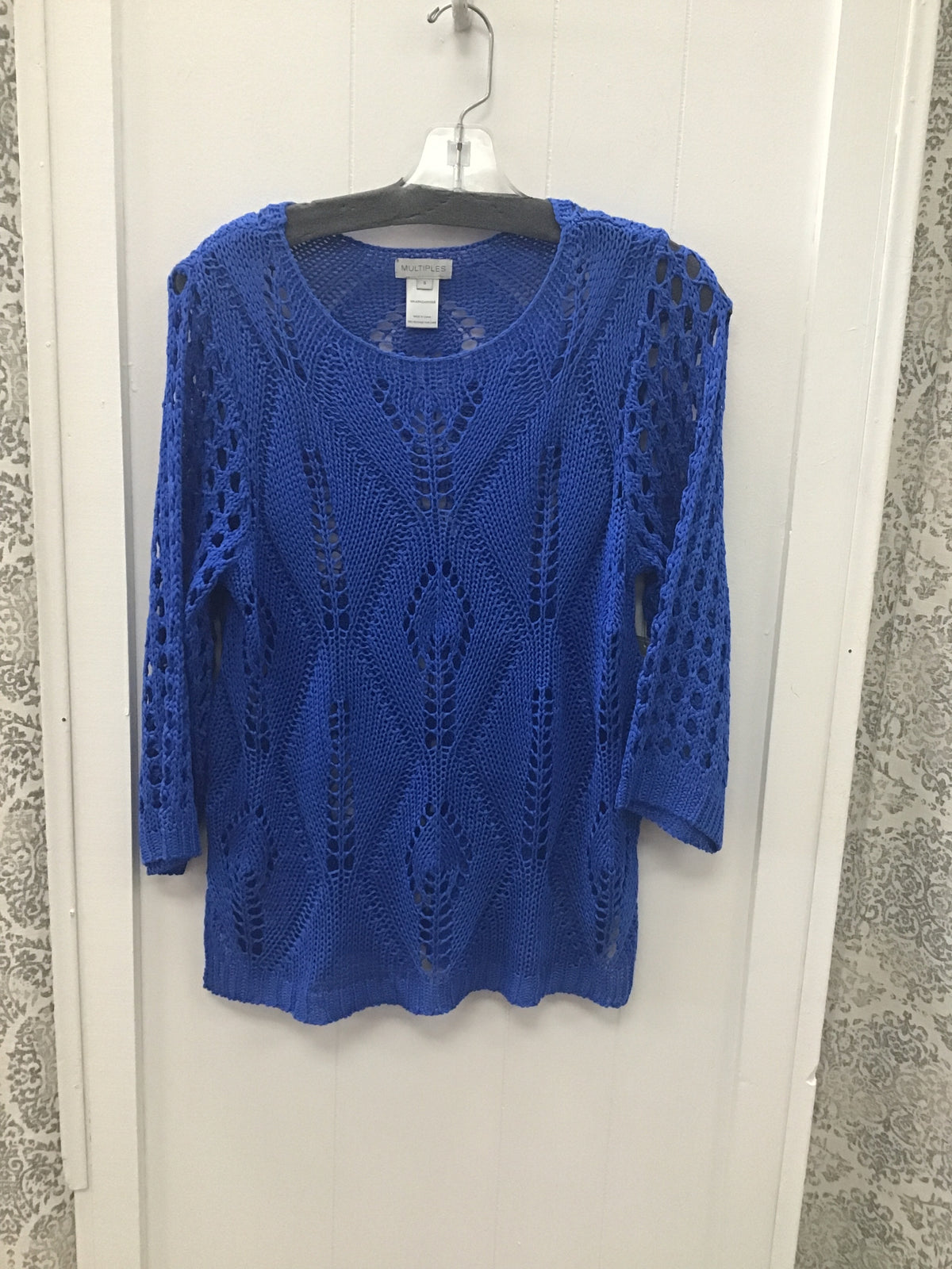 3/4 Sleeve Wide Neck Sweater Top