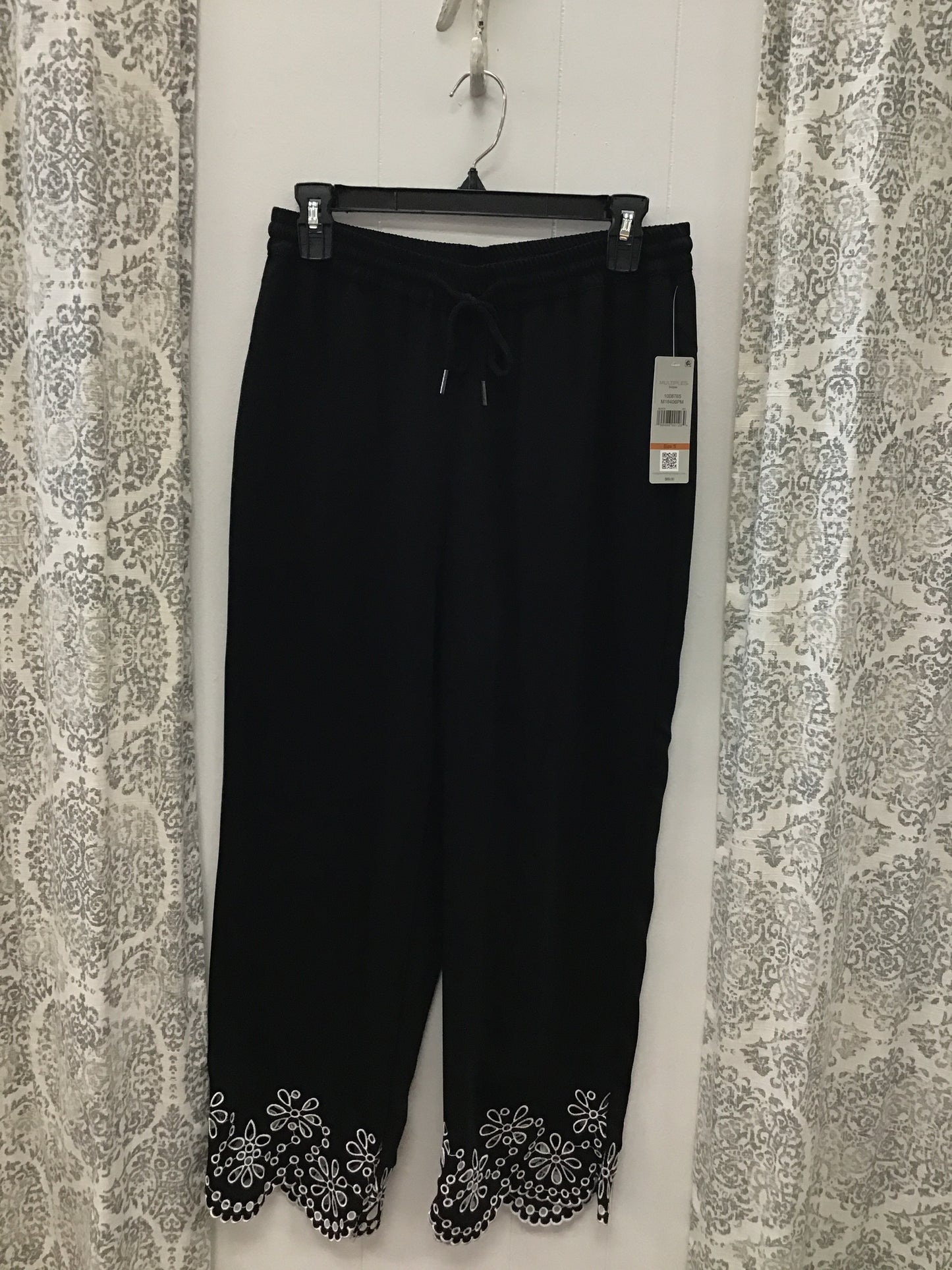 Drawstring Elastic Waist Wide Leg Crop Pant