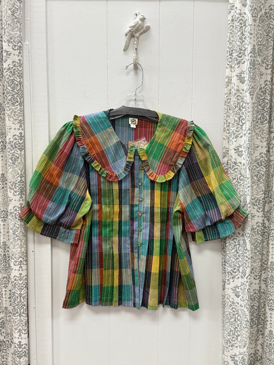 Blocks Of Plaid Top
