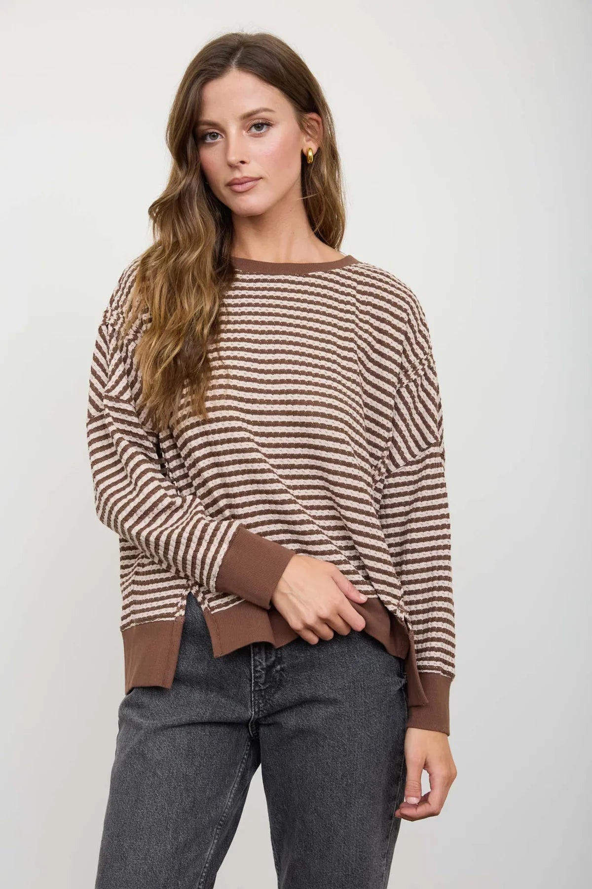 Split Hem Knit Top