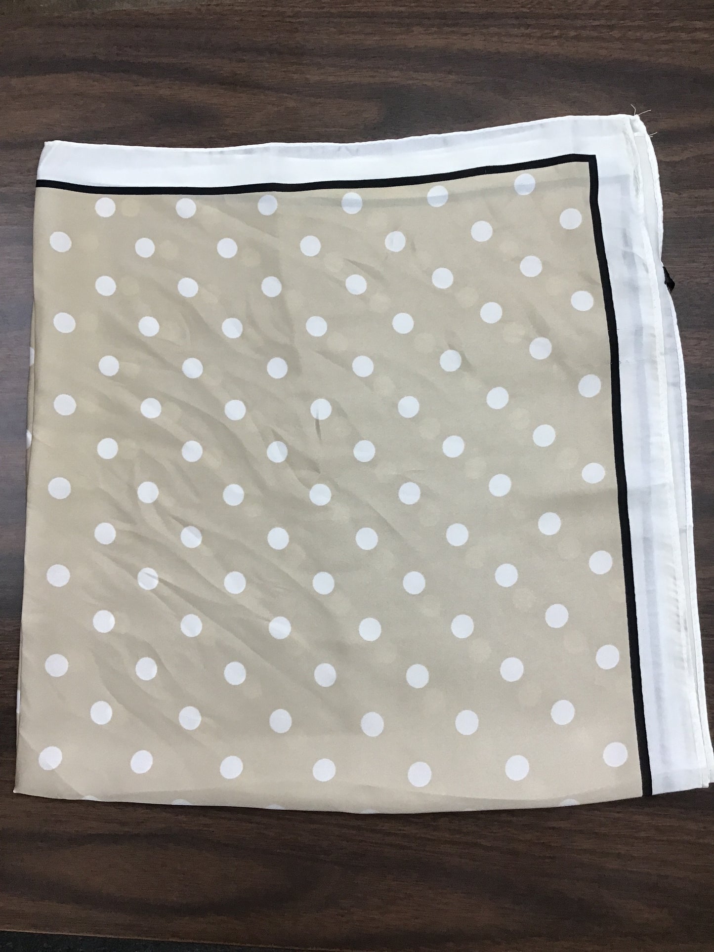 Beige Silk Scarf