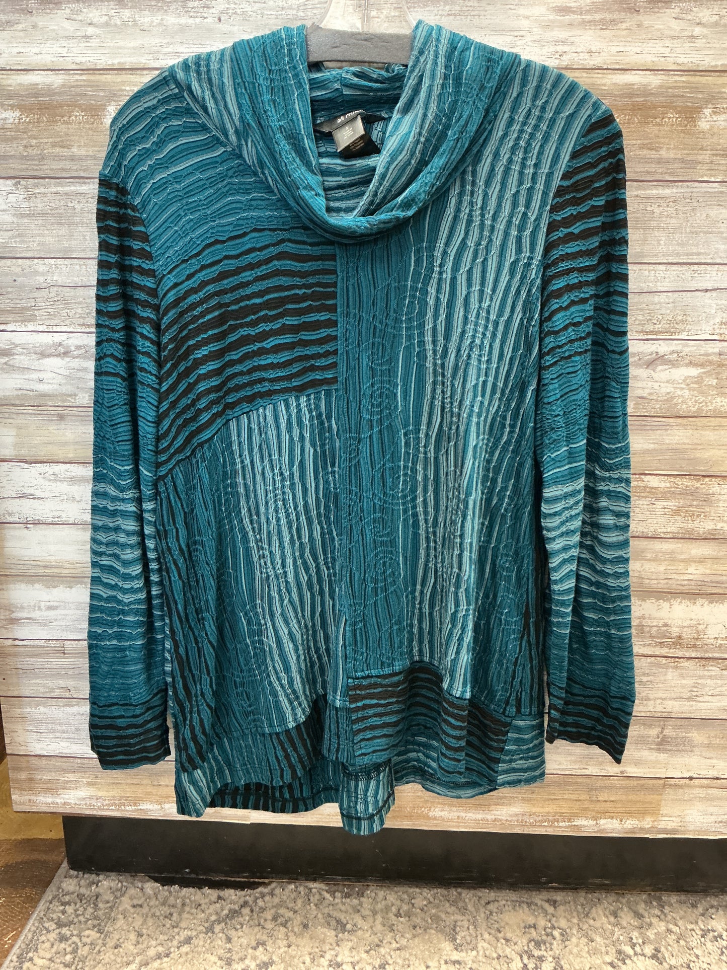 Long Sleeve Tunic Top With Cowl Neck