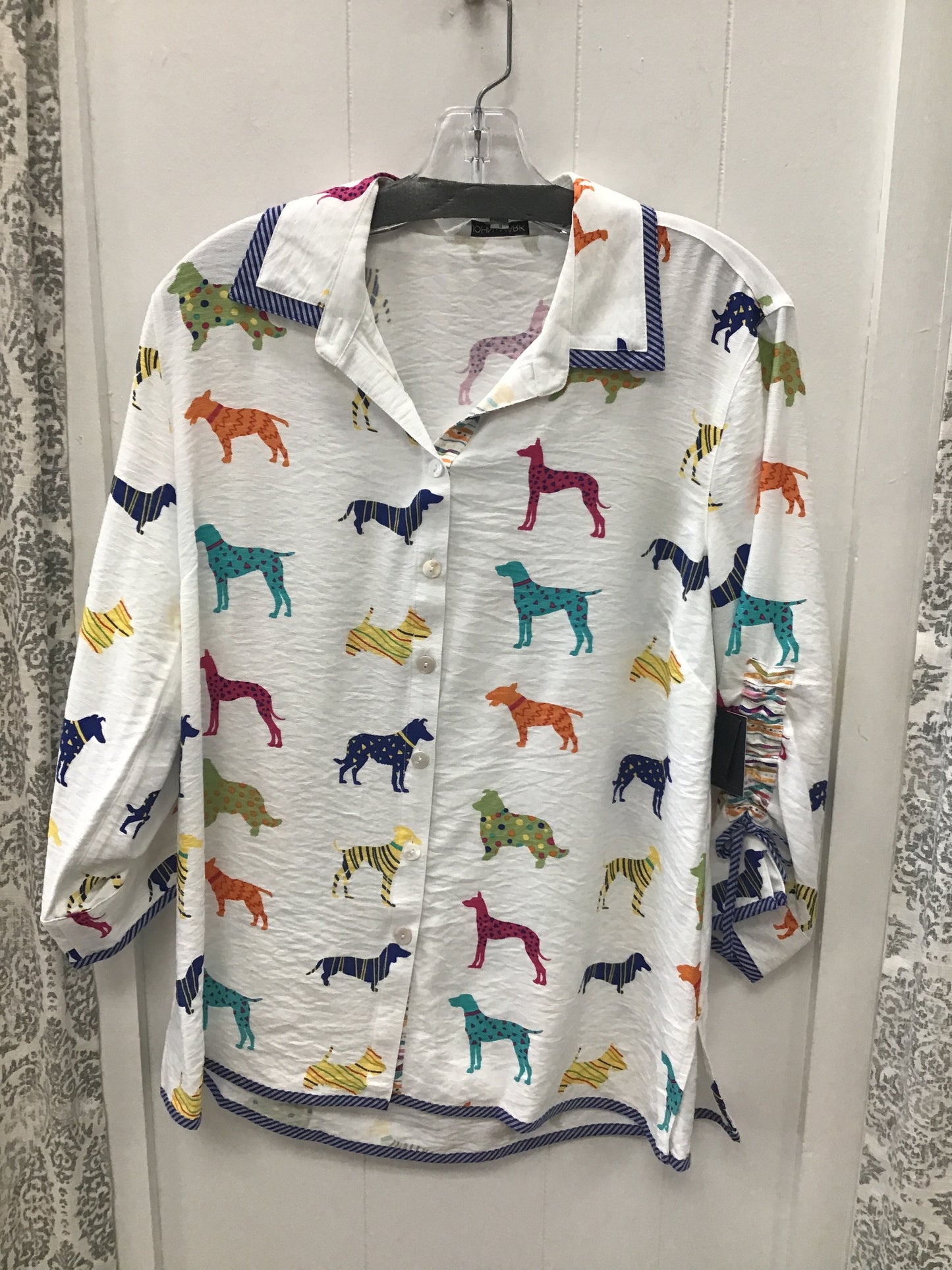 Multi Dog Print Blouse