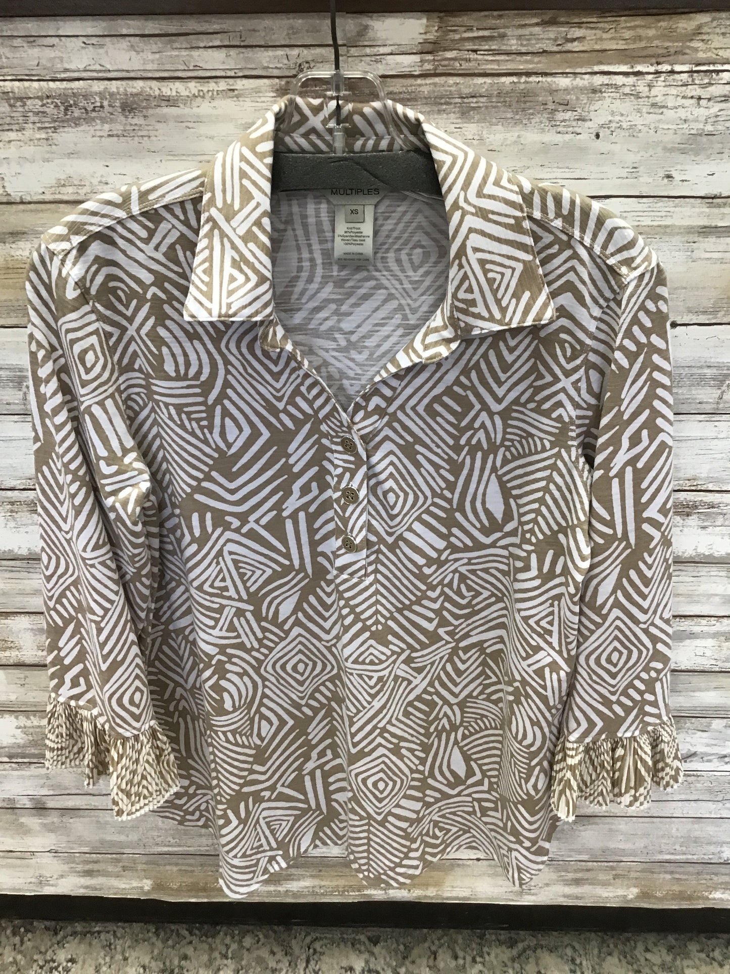 Pleated Flounce Pullover Top