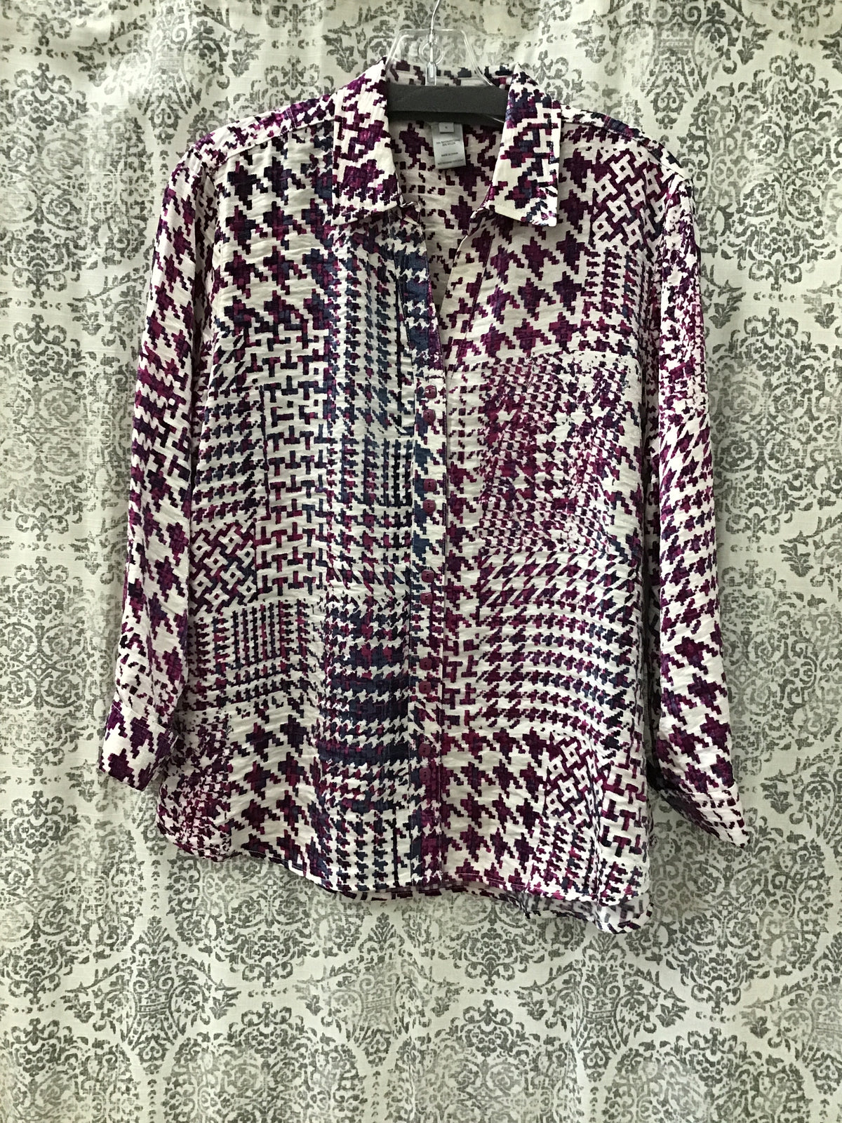 Turn Up Cuff Button Front Top