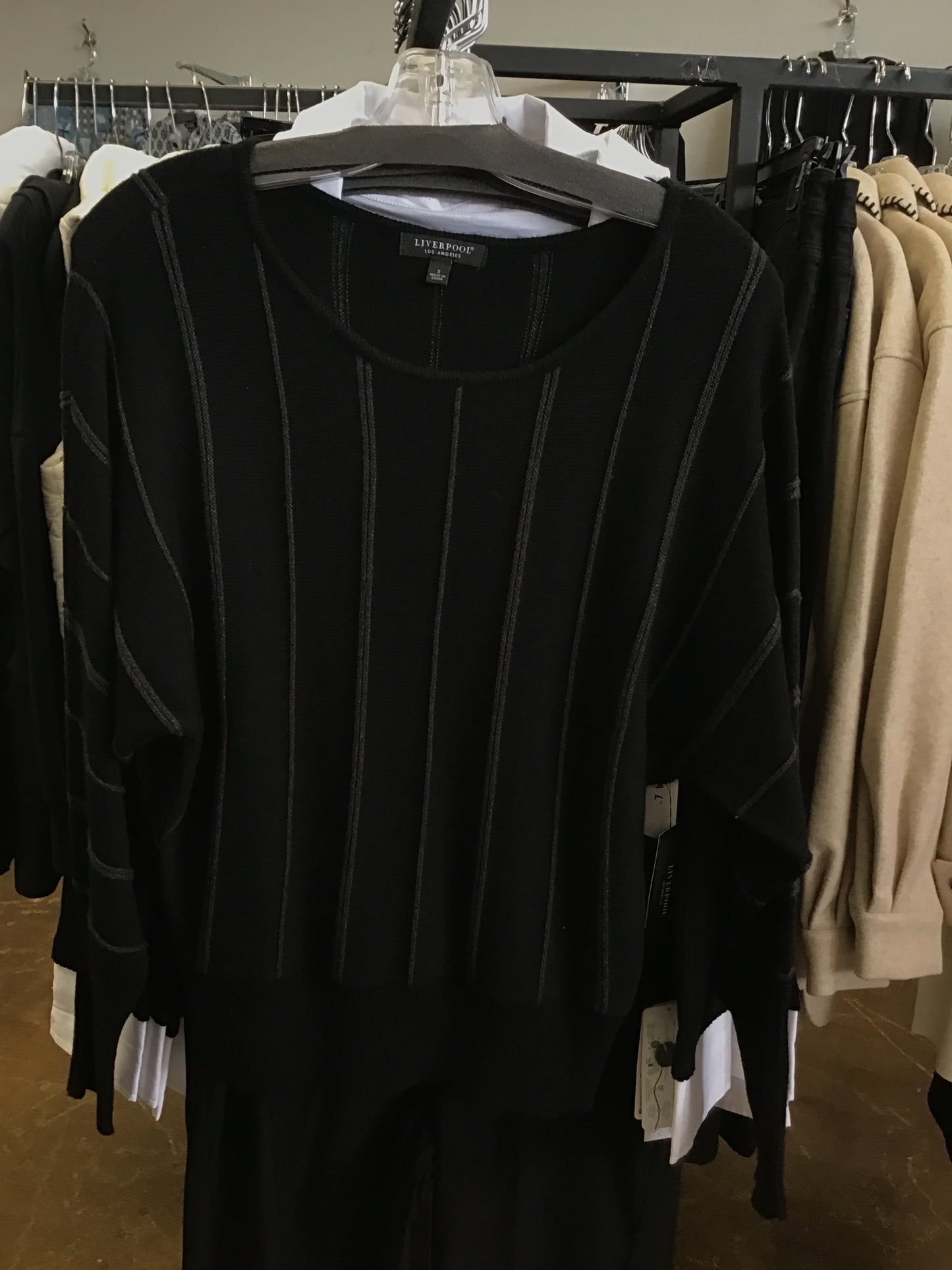 Liverpool Black Stripped Sweater