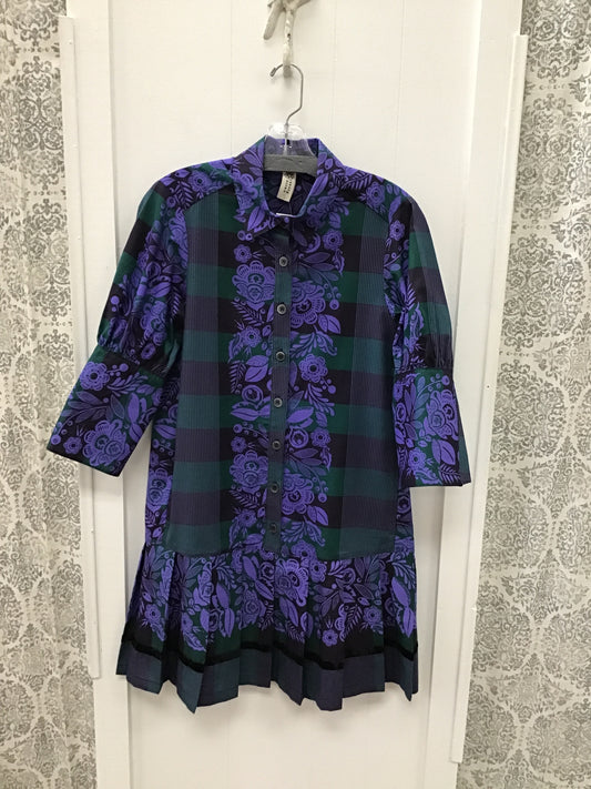 Pleated Skirt Drop Waist Dress
